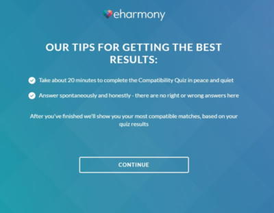 eHarmony - Personality test