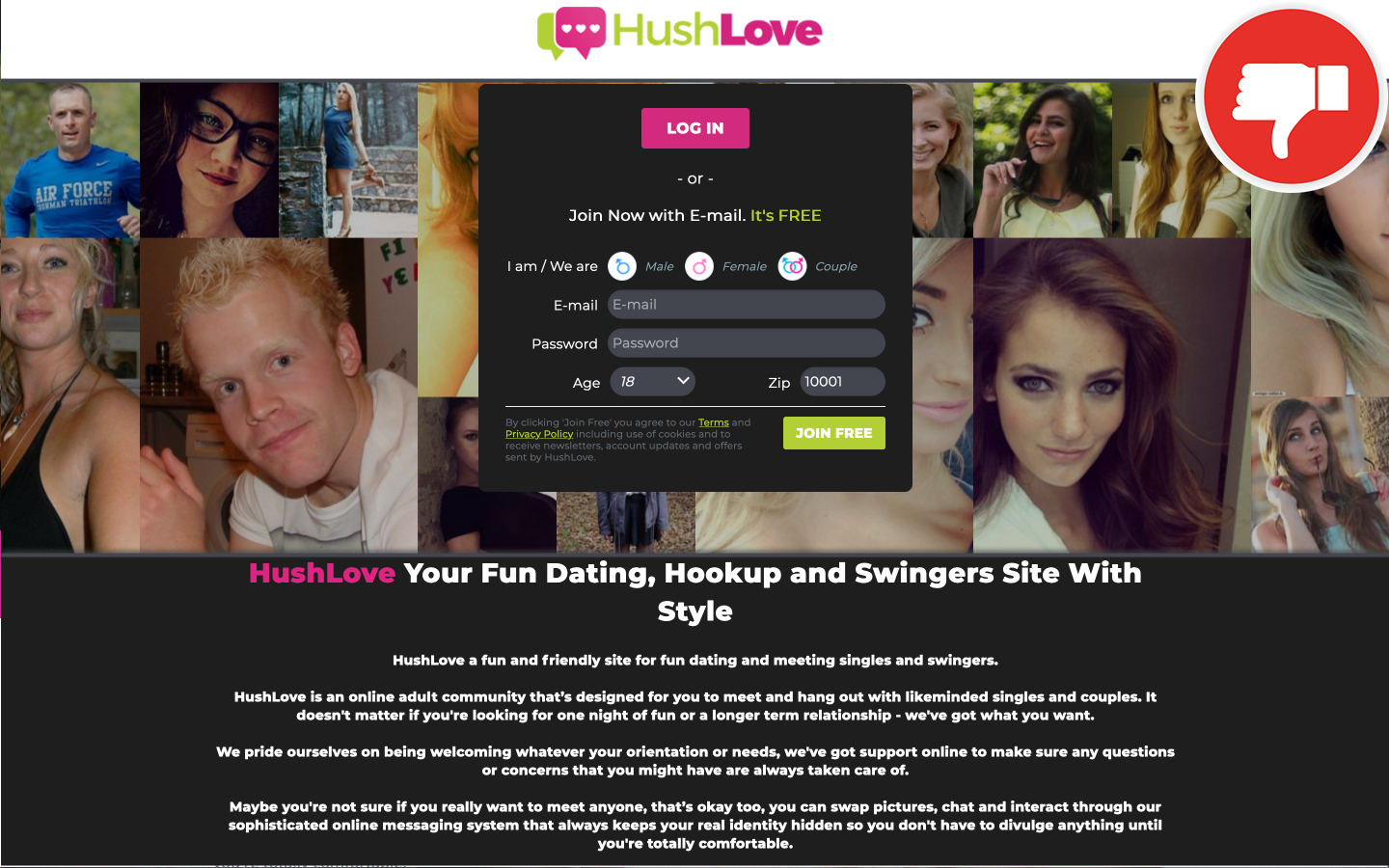 Love dating review hush site Fling Review