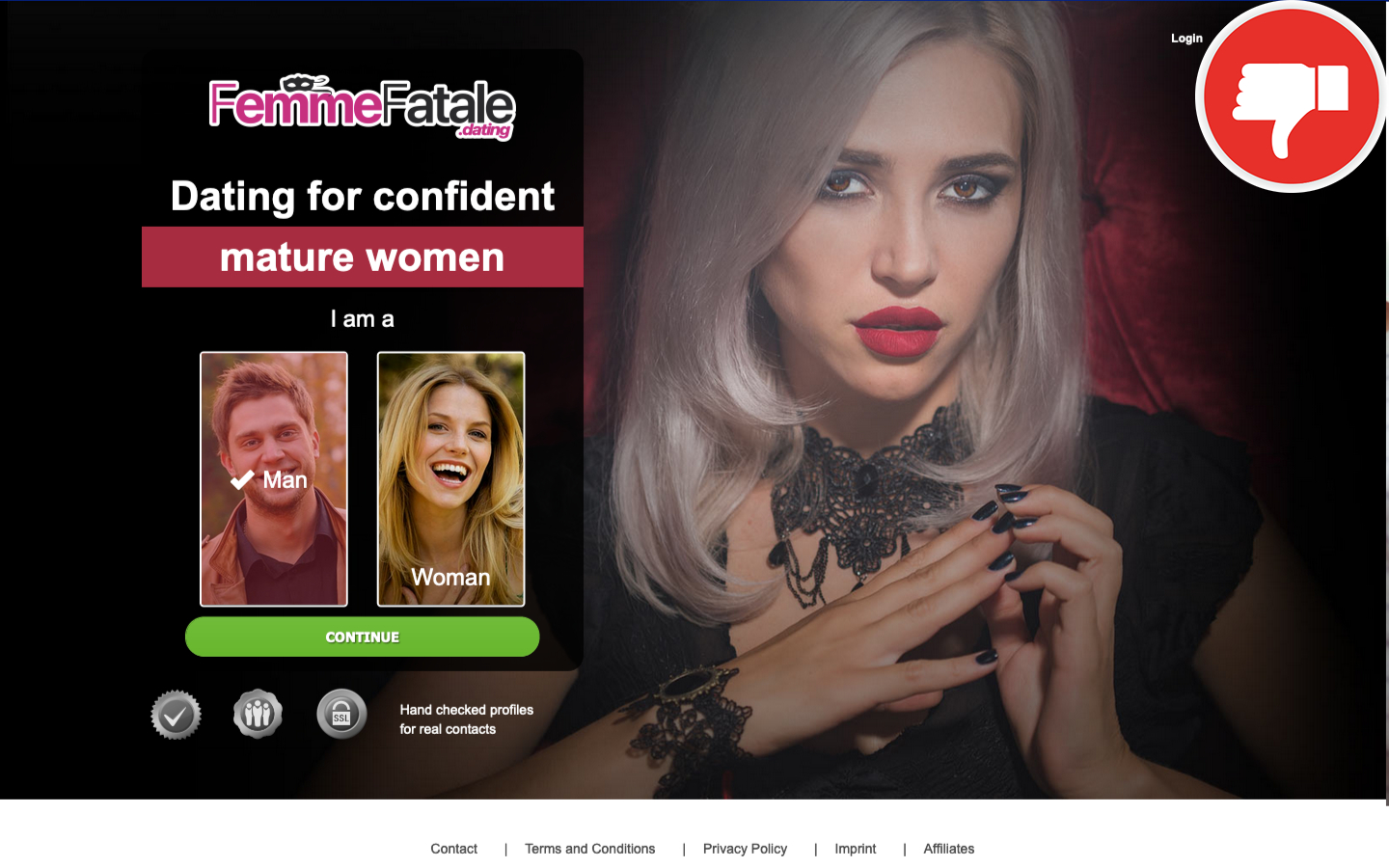 ScreenshotReview FemmeFatale.dating scam
