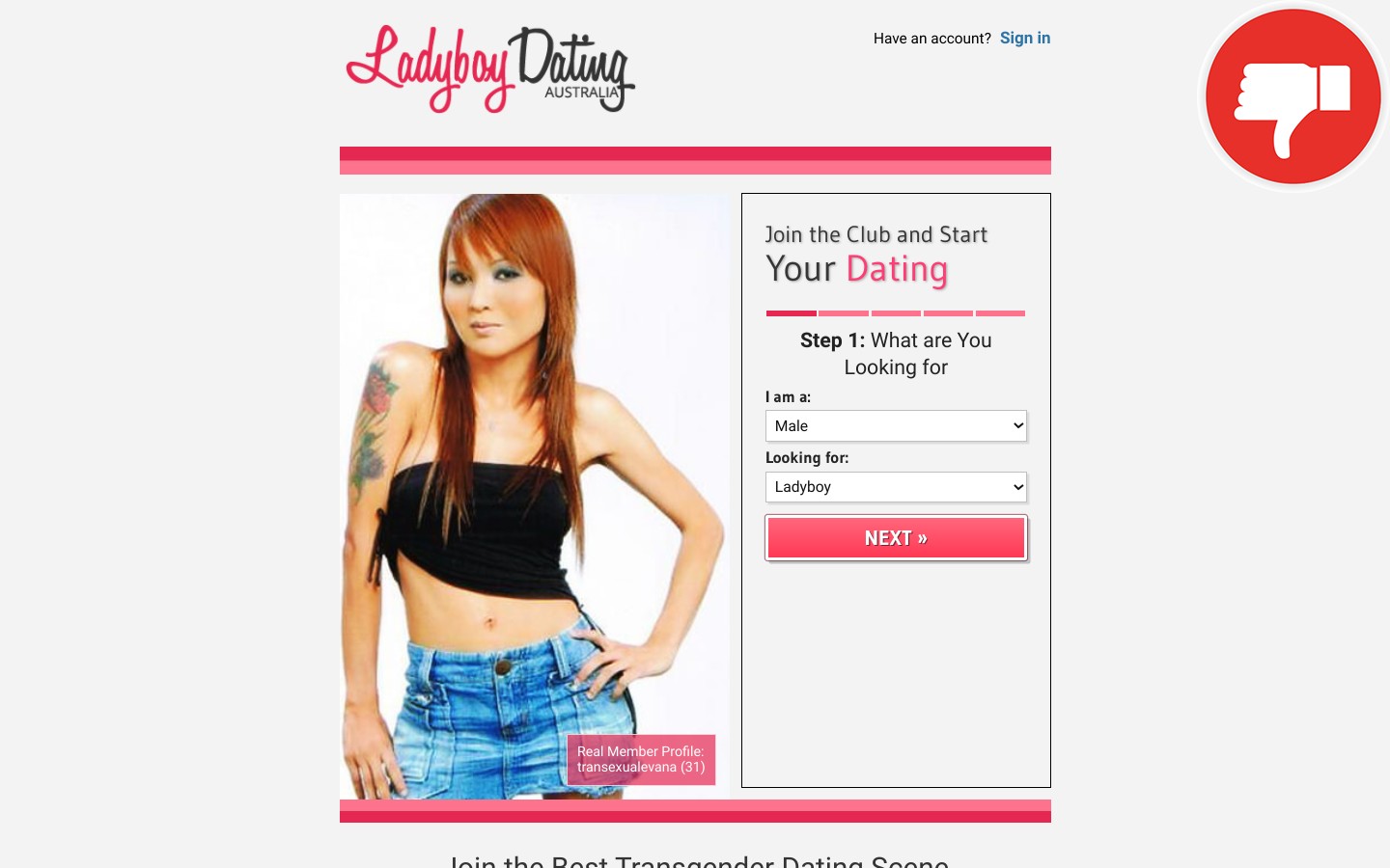 Review LadyboyDating.com.au scam