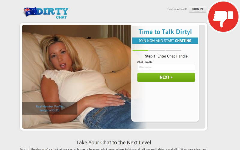 DirtyChat.com.au review Scam