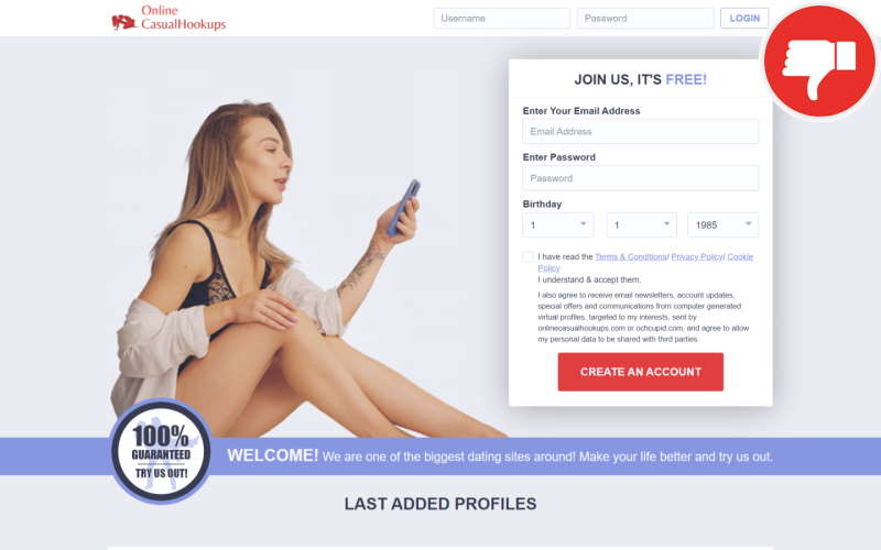 Review OnlineCasualHookups.com Fake Chat Subscription Rip-Off