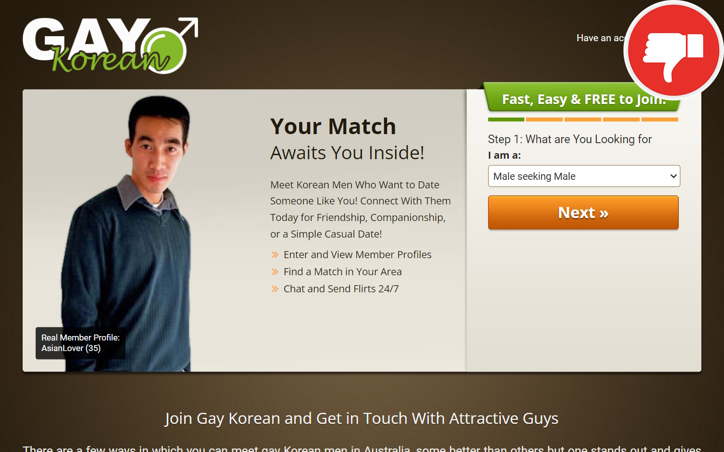 Review GayKorean.com.au Scam